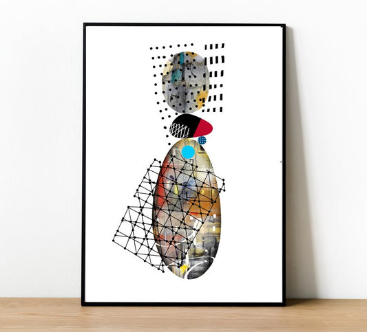 Fine Art Print of an Abstract Decorative Painting " Touch "