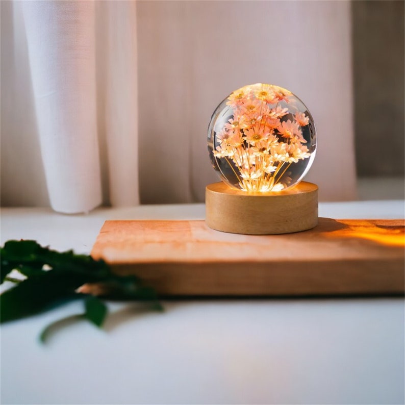 Custom Dried Flower Night Lamp