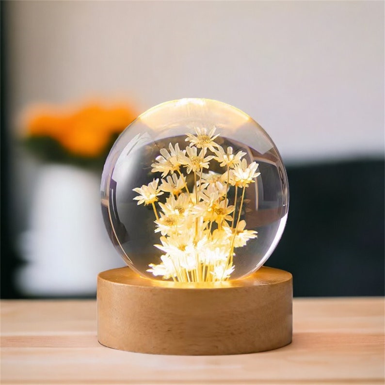Custom Dried Flower Night Lamp