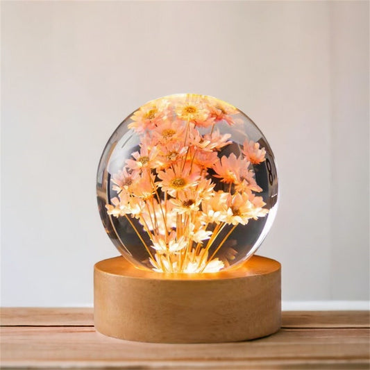 Custom Dried Flower Night Lamp