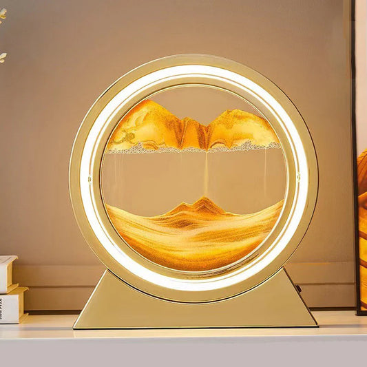 Creative Sand Painting Hourglass Table Lamp