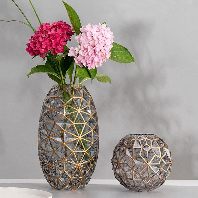 Light luxury crystal glass vase
