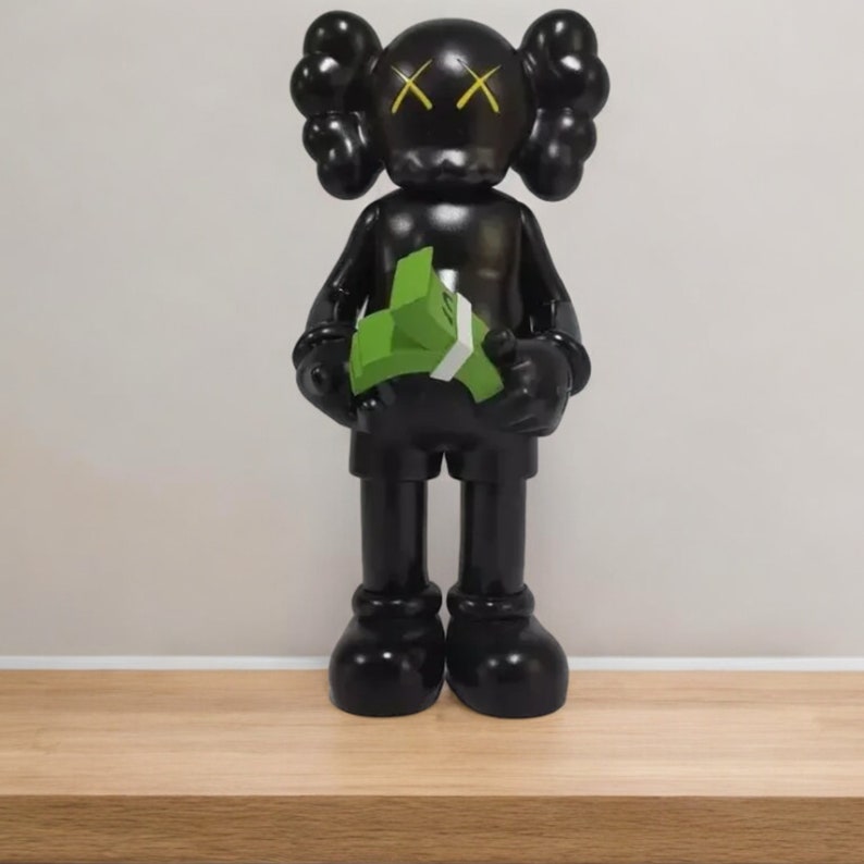 Inspired Art Decor - KAWS-Inspired Money Counting Statue