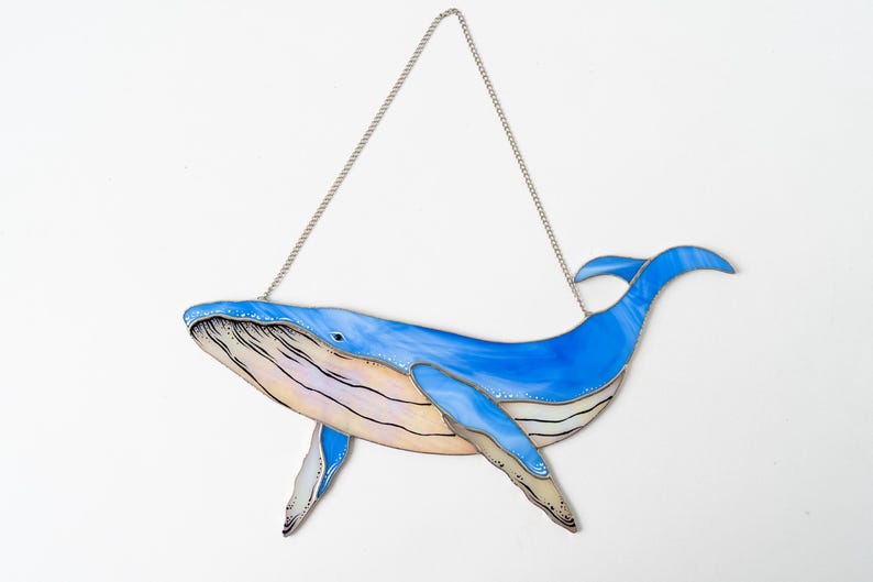 Blue whale wall decor