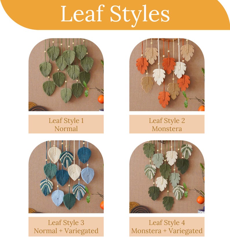Macrame Leaf Wall Hanging, Macrame Wall Hanging