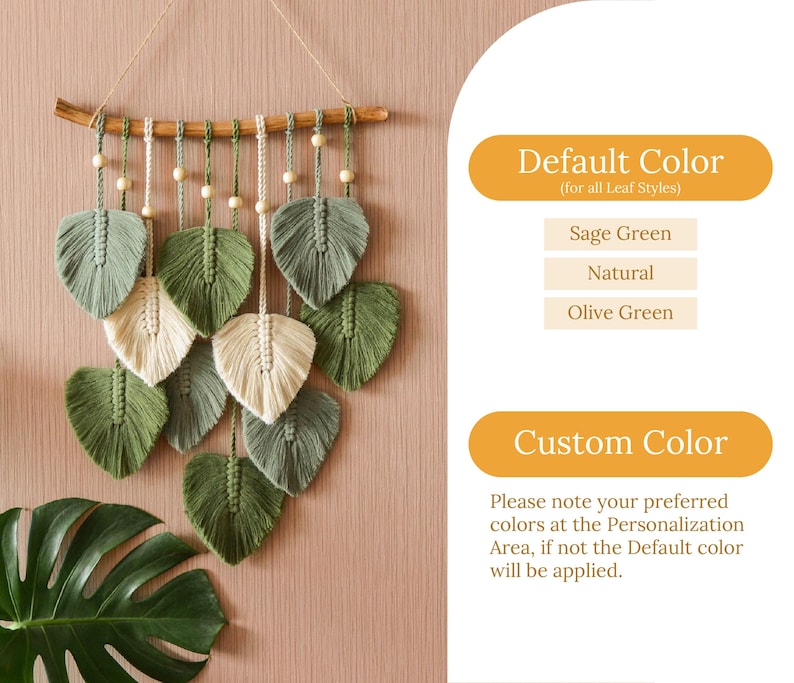 Macrame Leaf Wall Hanging, Macrame Wall Hanging