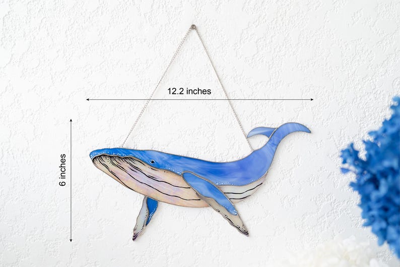 Blue whale wall decor